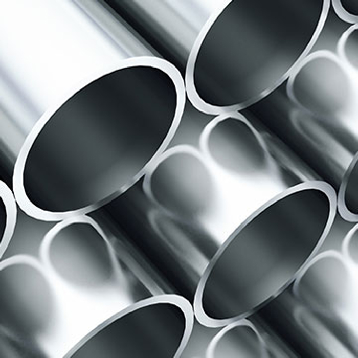 Polished stainless steel pipe