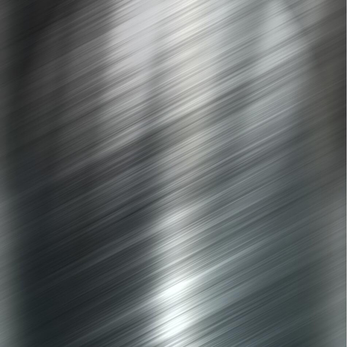 Brushed stainless steel plate