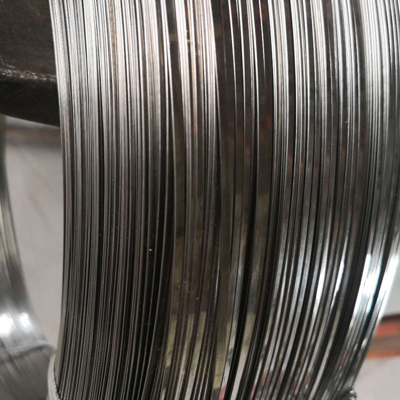 Bright hard stainless steel flat wire