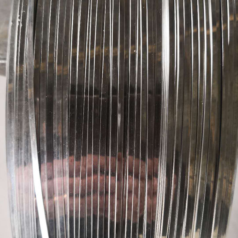 Bright hard stainless steel flat wire