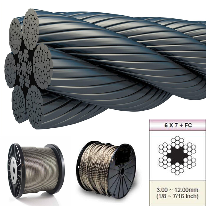 6 × 7+FC stainless steel wire rope