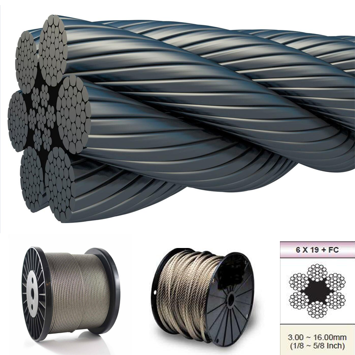   6 × 19+FC stainless steel wire rope